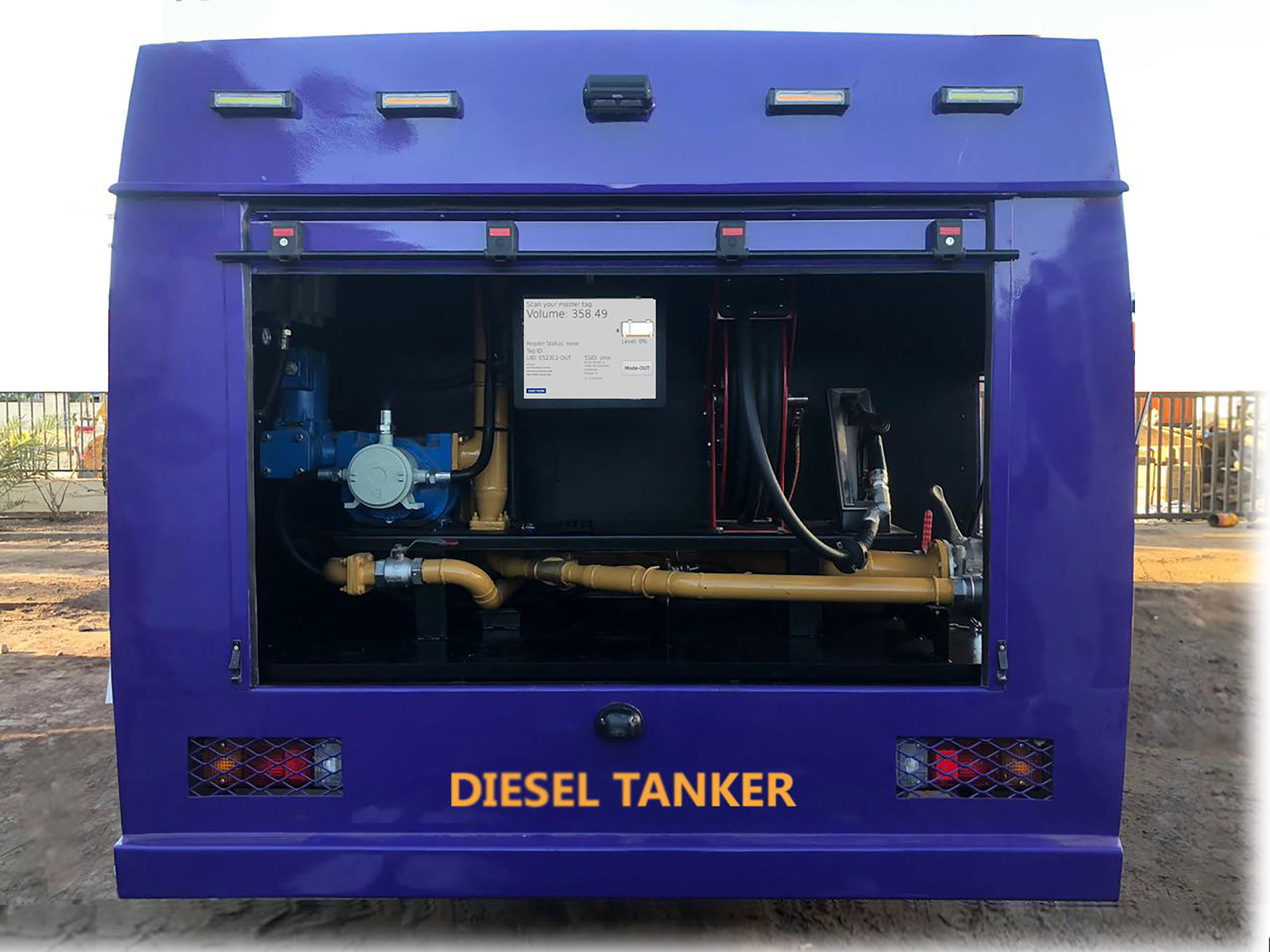 Diesel Tanker one flow meter for IN and OUT